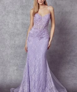 Illusion Lace Corset Mermaid Dress By Juliet 250 Prom