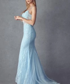 Illusion Lace Corset Mermaid Dress By Juliet 250 Prom