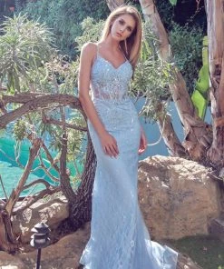 Illusion Lace Corset Mermaid Dress By Juliet 250 Prom