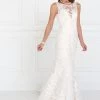 Illusion Lace Ivory Wedding Mermaid Gown By Elizabeth K