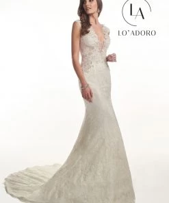 Lo Adoro By Mary's Bridal Illusion Lace Mermaid Bridal Gown By Mary's Bridal M735 Wedding Dresses