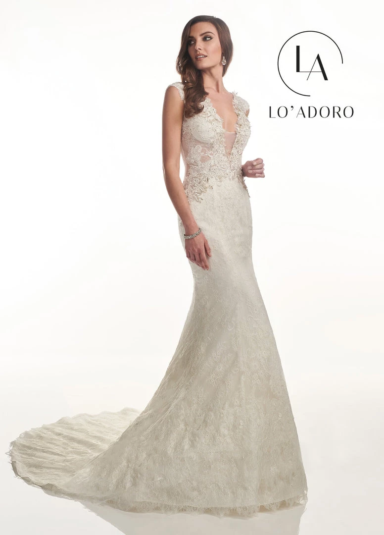 Lo Adoro By Mary's Bridal Illusion Lace Mermaid Bridal Gown By Mary's Bridal M735 Wedding Dresses 3 Lo Adoro By Mary's Bridal Illusion Lace Mermaid Bridal Gown By Mary's Bridal M735 Wedding Dresses