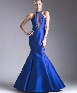 Ruffled Illusion Mermaid Dress By Cinderella Divine 72046 9 Ruffled Illusion Mermaid Dress By Cinderella Divine 72046