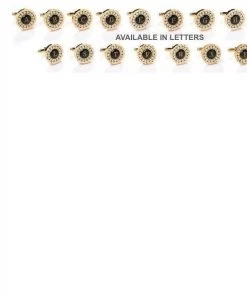 ABC Fashion Initial/Alphabet Gold Cufflinks