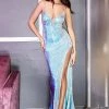 Iridescent Sequin Fitted Gown By Cinderella Divine CDS395 Prom 1 Iridescent Sequin Fitted Gown By Cinderella Divine CDS395 Prom