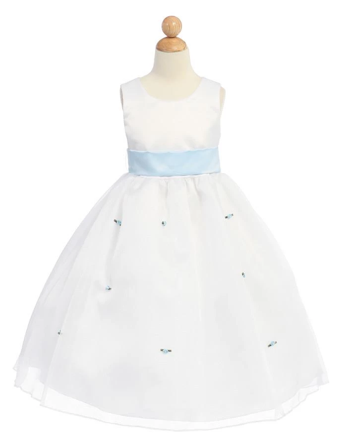 ABC Fashion Ivory Flower Girl Dresses With Ivory Sash/Flowers 5 ABC Fashion Ivory Flower Girl Dresses With Ivory Sash/Flowers