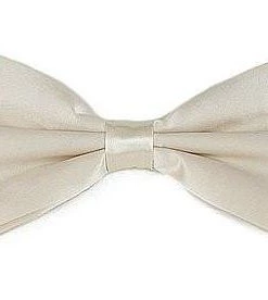 Vesuvio Napoli Men Ivory Silk Self Tie Bow Ties