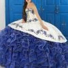 LA Glitter By House Of Wu Quinceañera Strapless Floral Charro Dress By House Of Wu LA Glitter 24042 2 LA Glitter By House Of Wu Quinceañera Strapless Floral Charro Dress By House Of Wu LA Glitter 24042
