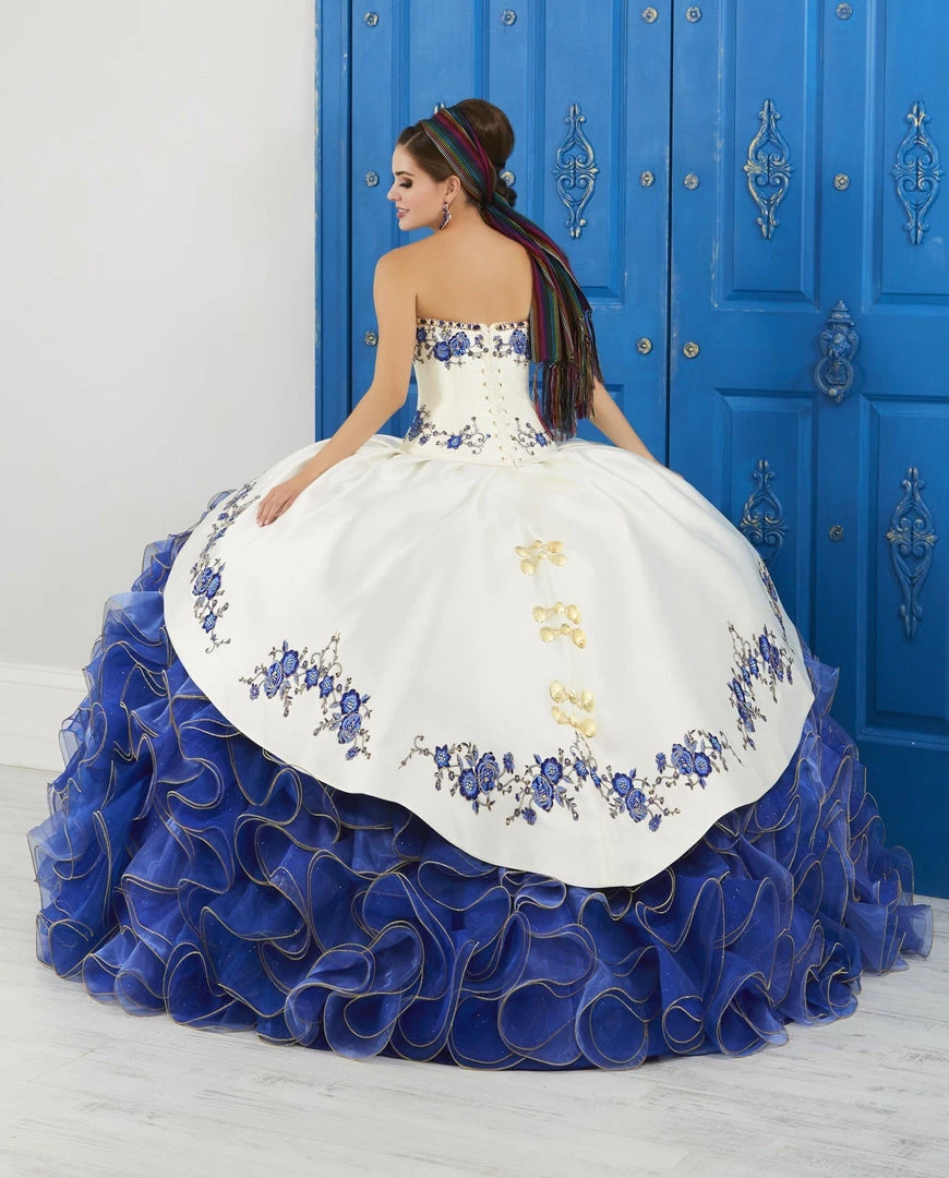 LA Glitter By House Of Wu Quinceañera Strapless Floral Charro Dress By House Of Wu LA Glitter 24042 4 LA Glitter By House Of Wu Quinceañera Strapless Floral Charro Dress By House Of Wu LA Glitter 24042