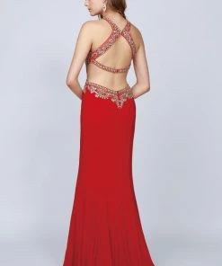 Jeweled Fitted Cutout Gown By Juliet 632 Prom