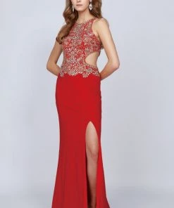 Jeweled Fitted Cutout Gown By Juliet 632 Prom