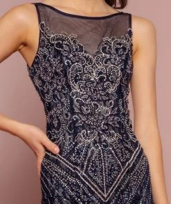 Elizabeth K Jeweled Lace Illusion Mermaid Dress By GLS Gloria GL2685 Prom 9 Elizabeth K Jeweled Lace Illusion Mermaid Dress By GLS Gloria GL2685 Prom