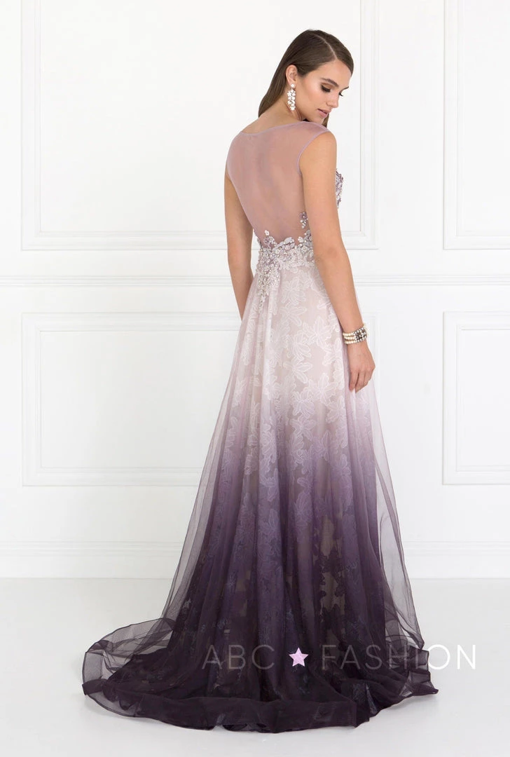 Jeweled Long Purple Dip Dye Dress By Elizabeth K GL1599 Prom 4 Jeweled Long Purple Dip Dye Dress By Elizabeth K GL1599 Prom
