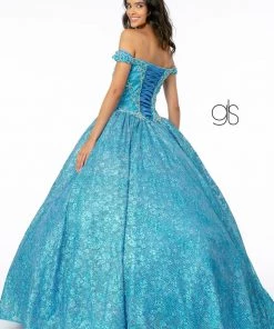 Jeweled Off The Shoulder Ball Gown By Elizabeth K GL1821