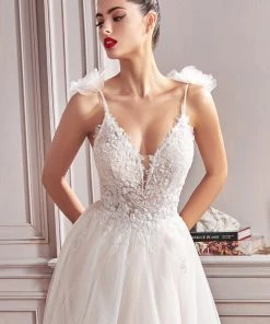 Lace A-line Bridal Gown By Cinderella Divine CD215W Prom 11 Lace A-line Bridal Gown By Cinderella Divine CD215W Prom