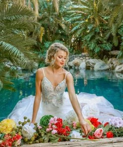 Lace Applique A-line Tulle Gown By Nox Anabel G445 Prom