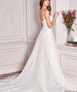 Lace Applique Bridal Gown By Cinderella Divine CD936W