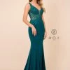 Lace Applique Illusion Mermaid Dress By Nox Anabel J326 Prom