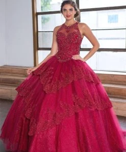 Calla Collection Lace Applique Quinceanera Dress By Calla KY75208X Quinceañera