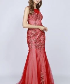 Prom Lace Applique Mermaid Gown By Juliet 656