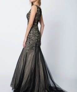 Prom Lace Applique Mermaid Gown By Juliet 656