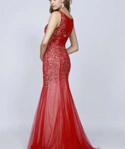 Prom Lace Applique Mermaid Gown By Juliet 656