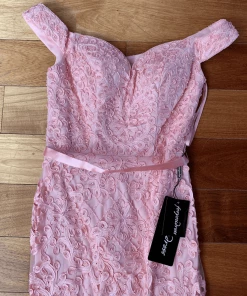 Lace Applique Off Shoulder Gown By Cinderella Divine UK012