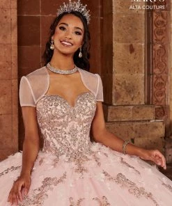 Mary's Bridal Lace Applique Quinceanera Dress By Alta Couture MQ3065