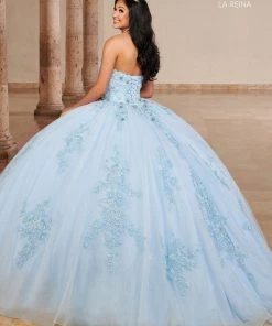 Quinceañera Lace Applique Quinceanera Dress By Mary's Bridal MQ2146