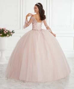House Of Wu Fiesta Gowns Lace Bell Sleeve Quinceanera Dress By Fiesta Gowns 56385