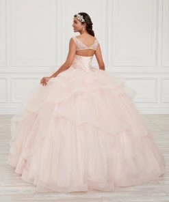 House Of Wu Fiesta Gowns Lace Bodice Quinceanera Dress By Fiesta Gowns 56420 Quinceañera