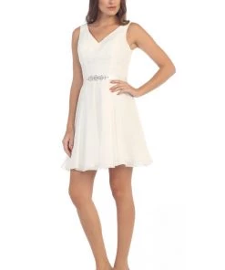 Prom Lace Bodice Short V-Neck Dress With Chiffon Skirt By Star Box 6149 22 Prom Lace Bodice Short V-Neck Dress With Chiffon Skirt By Star Box 6149