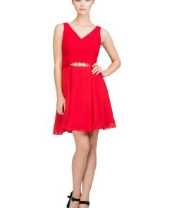 Prom Lace Bodice Short V-Neck Dress With Chiffon Skirt By Star Box 6149 21 Prom Lace Bodice Short V-Neck Dress With Chiffon Skirt By Star Box 6149