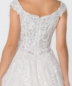 Lace Embellished Long A-Line Wedding Gown By Elizabeth K GL2823