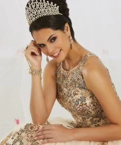 Lace Embroidered Illusion Quinceanera Dress By House Of Wu 26912 Quinceañera