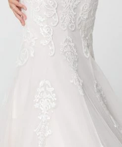 Lace High-Neck Wedding Mermaid Gown By Elizabeth K GL2818
