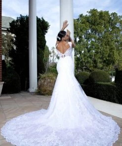 Elizabeth K Lace Mermaid Wedding Gown By GLS Gloria GL1934