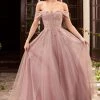Lace Off Shoulder Gown By Cinderella Divine CD961 Prom