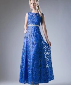 Prom Long Lace Overlay Dress By Cinderella Divine 3878