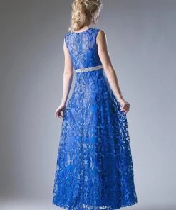 Prom Long Lace Overlay Dress By Cinderella Divine 3878