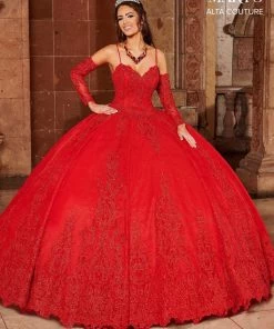 Mary's Bridal Lace Quinceanera Dress By Alta Couture MQ3072