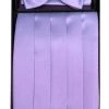 Vesuvio Napoli Lavender Poly Satin Cummerbund, Bow Tie, And Hanky Set