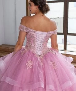 Calla Collection Layered Off Shoulder Quinceanera Dress By Calla KY018383X