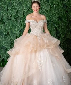 Calla Collection Layered Off Shoulder Quinceanera Dress By Calla KY018383X