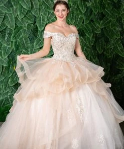 Calla Collection Layered Off Shoulder Quinceanera Dress By Calla KY018383X