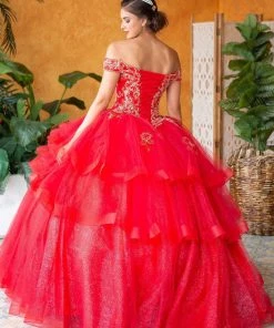 Calla Collection Layered Off Shoulder Quinceanera Dress By Calla KY018383X