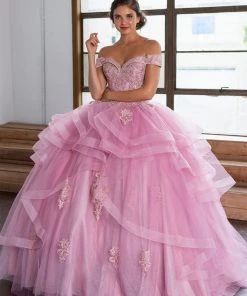 Calla Collection Layered Off Shoulder Quinceanera Dress By Calla KY018383X