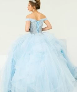 Layered Off Shoulder Quinceanera Dress By Leonia Lee 19005 Quinceañera