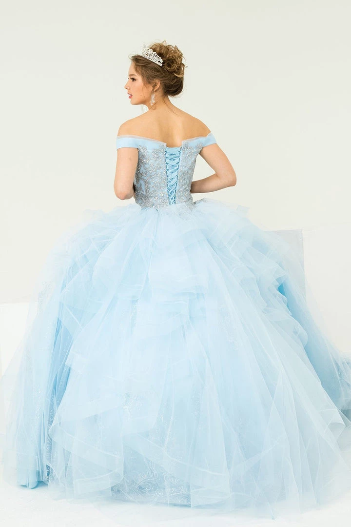 Layered Off Shoulder Quinceanera Dress By Leonia Lee 19005 Quinceañera 4 Layered Off Shoulder Quinceanera Dress By Leonia Lee 19005 Quinceañera
