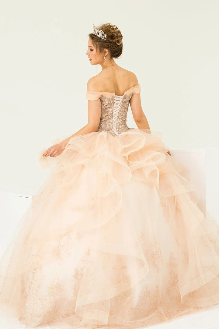 Layered Off Shoulder Quinceanera Dress By Leonia Lee 19005 Quinceañera 6 Layered Off Shoulder Quinceanera Dress By Leonia Lee 19005 Quinceañera
